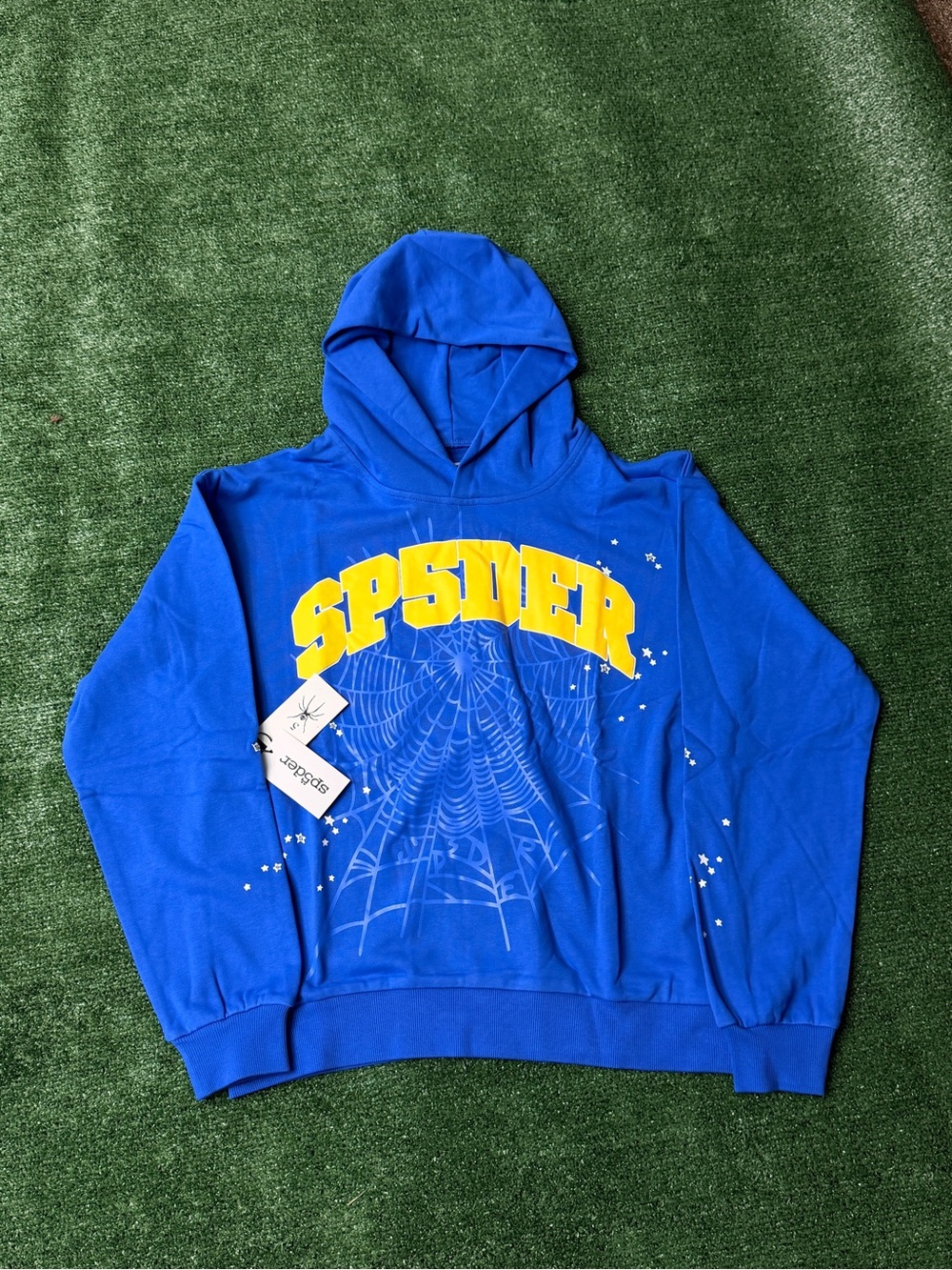 Blue Graphic Hoodie Sweater
